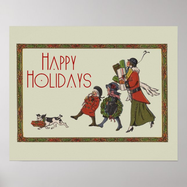 Affiche Vintage Holiday Shopping (Devant)