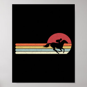 Affiche Vintage Horse Racing Style Rétro