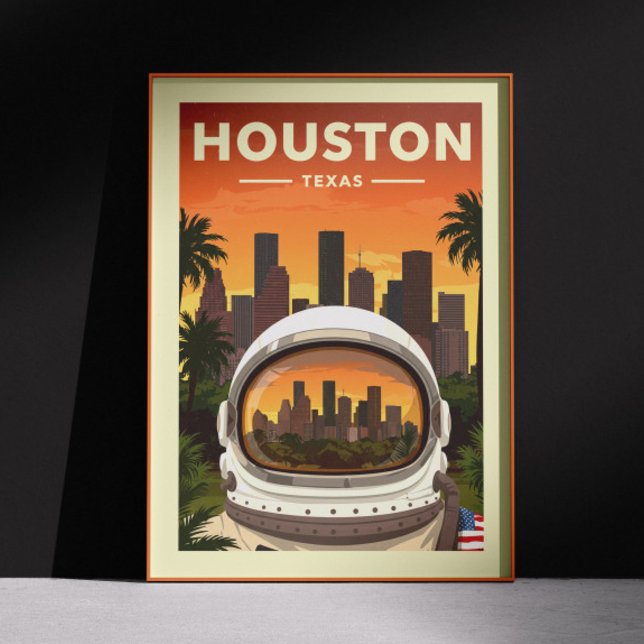 Affiche Vintage Houston Texas (Créateur téléchargé)