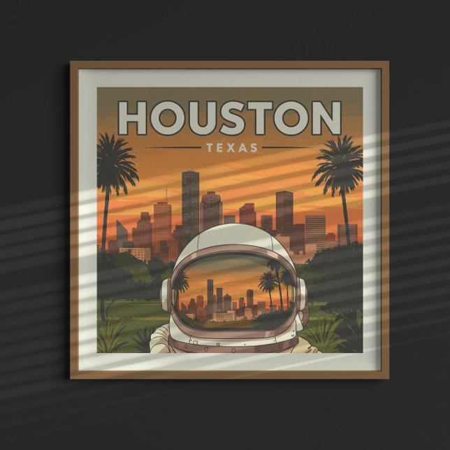 Affiche Vintage Houston Texas (Créateur téléchargé)