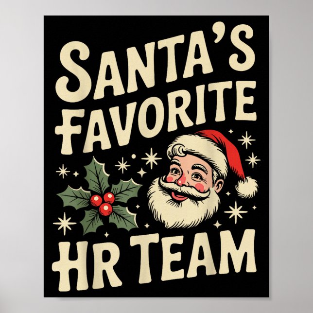 Affiche Vintage Human Resource Matching Hr Retro Christmas (Devant)
