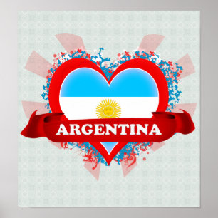 Affiche Vintage I Love Argentina