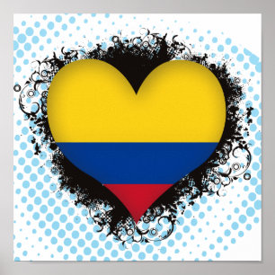 Affiche Vintage I Love Colombie