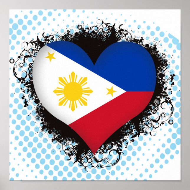 Affiche Vintage I Love Philippines (Devant)