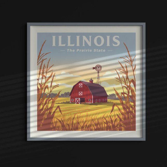 Affiche Vintage Illinois (Créateur téléchargé)