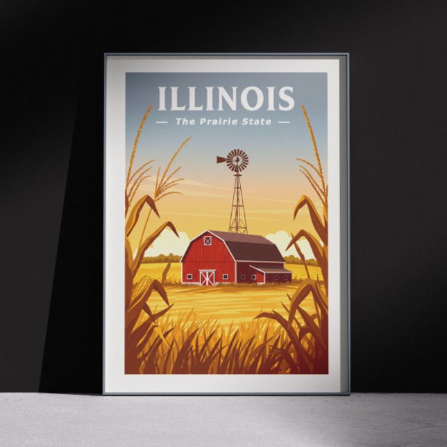 Affiche Vintage Illinois (Créateur téléchargé)