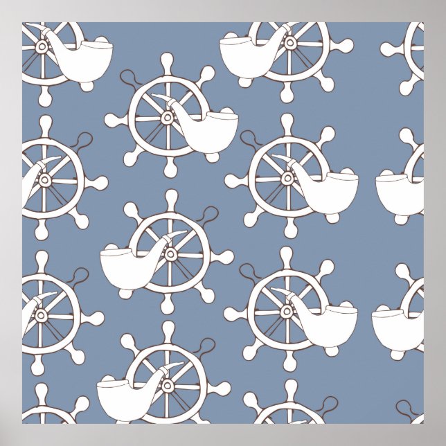 Affiche Vintage illustration motif transparent roue et tu (Devant)