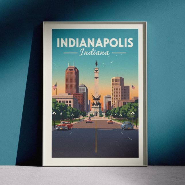 Affiche Vintage Indianapolis Indiana (Créateur téléchargé)