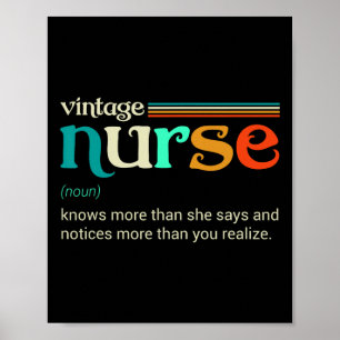 Affiche Vintage Infirmière Noun Définition En Sait Plus Qu