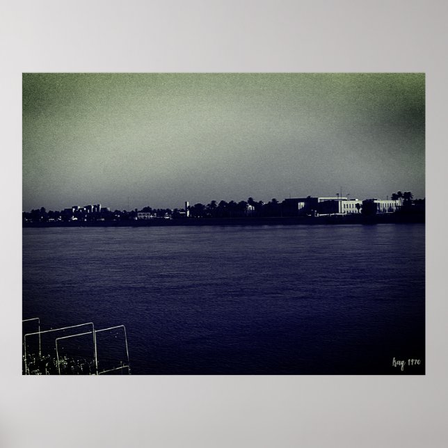 Affiche vintage Irak Bagdad rivière forat (Devant)