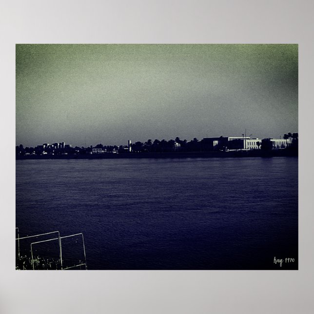 Affiche vintage Irak Bagdad rivière forat (Devant)