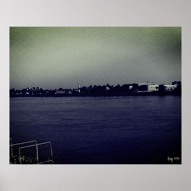 Affiche Vintage Irak Bagdad rivière Forat (Devant)
