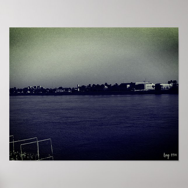 Affiche Vintage Irak Bagdad rivière forat (Devant)