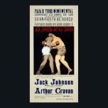 Affiche Vintage Jack Johnson contre Arthur Cravan<br><div class="desc">Affiche de promotion vintage restaurée et de haute qualité pour l'étrange match de boxe entre Jack Johnson et Arthur Cravan (le neveu poète d'Oscar Wilde) à Barcelone,  1916. Ça aurait l'air bien encadré.</div>