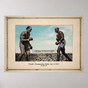 Affiche Vintage Jack Johnson vs Jim Jeffries