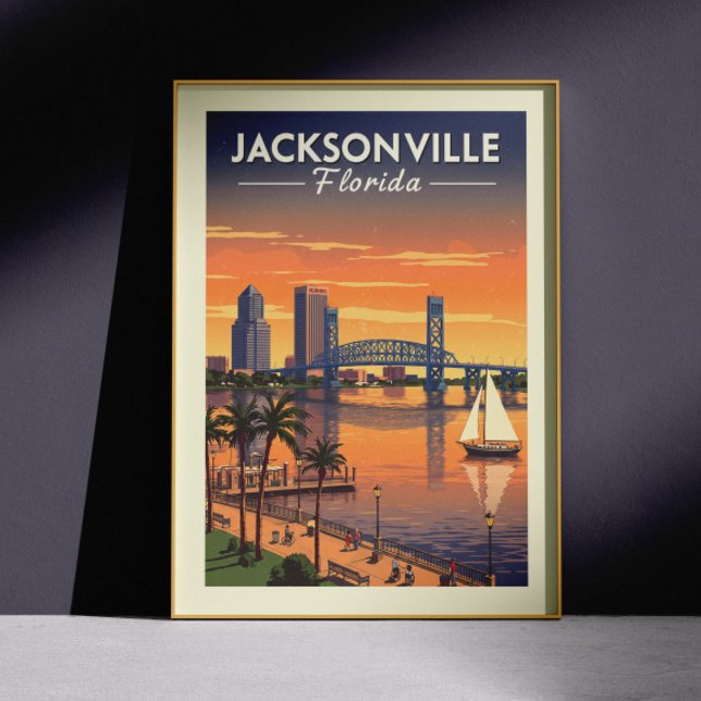 Affiche Vintage Jacksonville Floride (Créateur téléchargé)