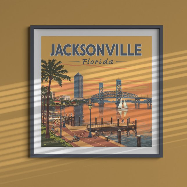 Affiche Vintage Jacksonville Floride (Créateur téléchargé)