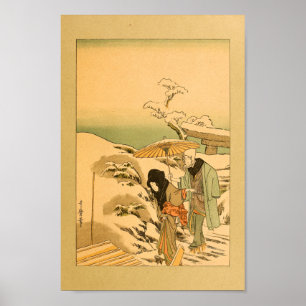 Affiche Vintage Japanese Wall Art Woman