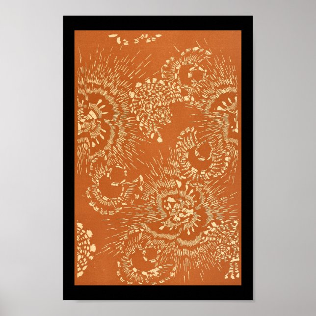 Affiche Vintage japonais Mur Art rouge (Devant)