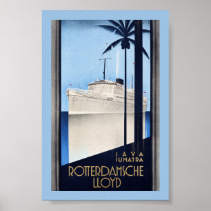 Affiche vintage Java Sumatra Rotterdamsche Lloyd