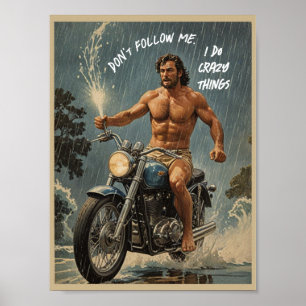 Affiche Vintage je fais des choses folles