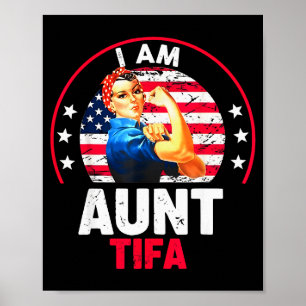 Affiche Vintage Je Suis Tante Tifa Femme Fille Tante Tifa