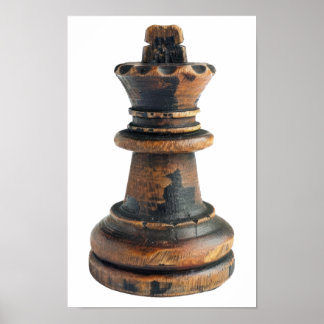 Affiche Vintage jeu d'échecs