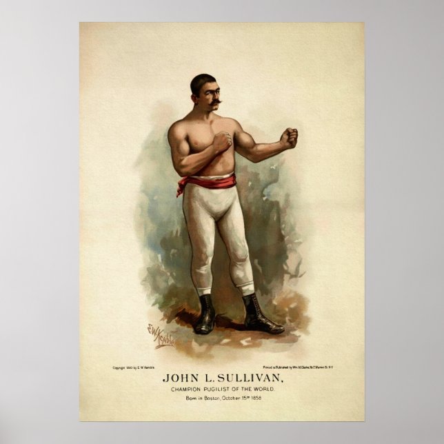 Affiche Vintage John L. Sullivan (Devant)