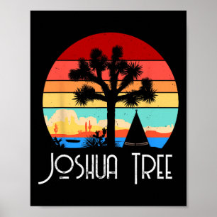 Affiche Vintage Joshua Tree Parc national Rétro Ca outdoor