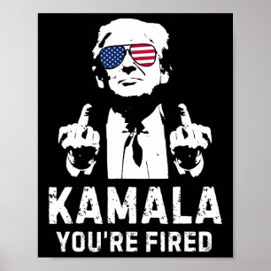Affiche Vintage Kamala Vous êtes Fired ! Trump 2024
