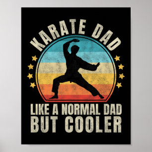 Affiche Vintage Karate Papa Fier Fête des pères des arts m