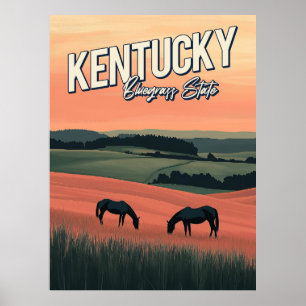 Affiche Vintage Kentucky Travel