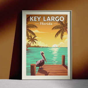 Affiche Vintage Key Largo Floride