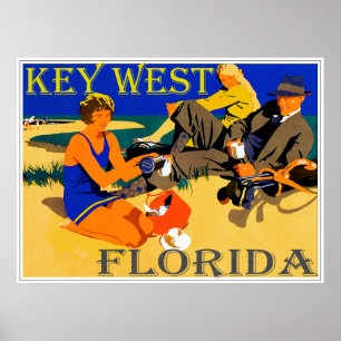 Affiche Vintage Key West Beach