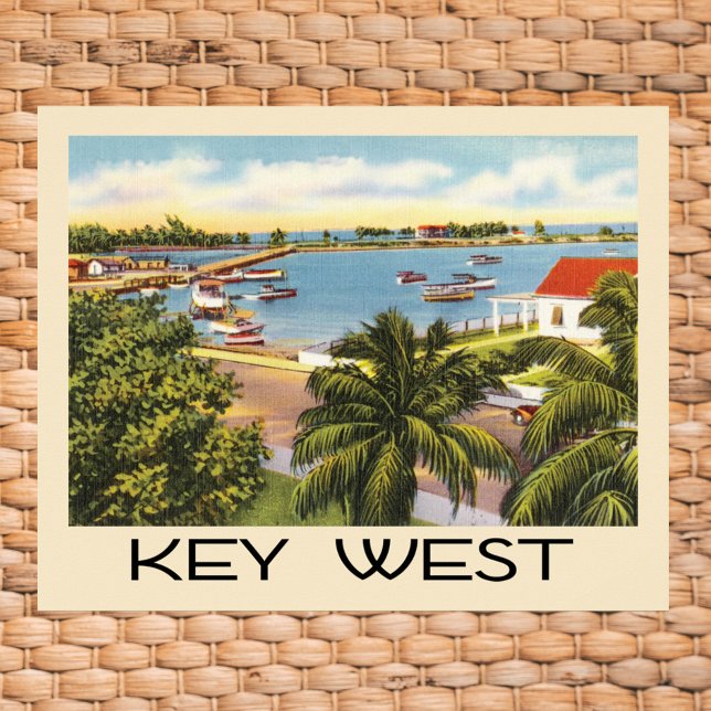 Affiche Vintage Key West Florida Harbour (Créateur téléchargé)