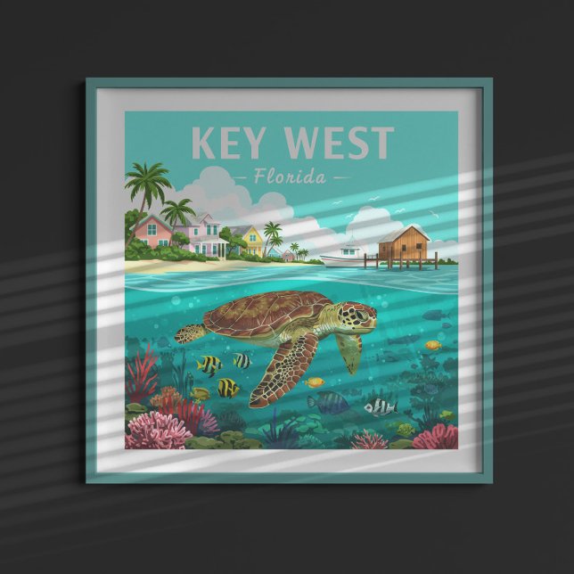 Affiche Vintage Key West Floride (Créateur téléchargé)