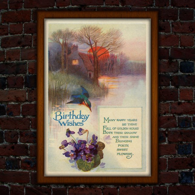 Affiche Vintage Kingfisher 1917 Heures d'or (Créateur téléchargé)