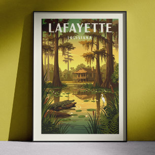 Affiche Vintage Lafayette Louisiane