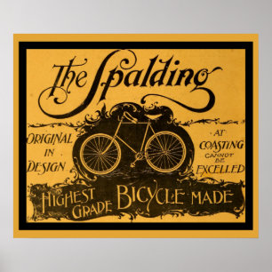 Affiche Vintage L'Affiche De Vélo Spalding
