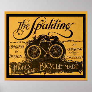 Affiche Vintage L'Affiche De Vélo Spalding