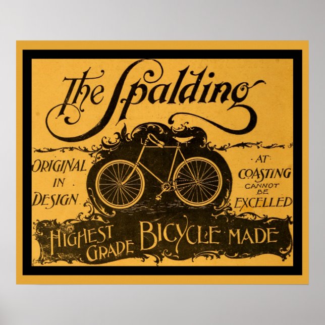 Affiche Vintage L'Affiche De Vélo Spalding (Devant)