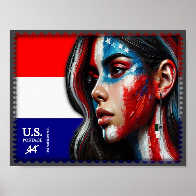 Affiche Vintage L'Amerique - Hisp (Devant)