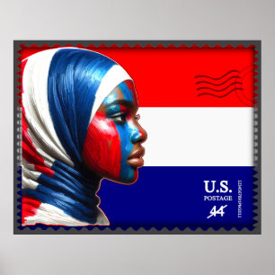 Affiche Vintage L'Amerique - Mslm