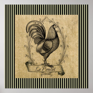 Affiche Vintage Le Poulet