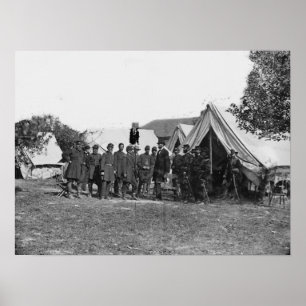 Affiche Vintage Lincoln et McClellan à Antietam