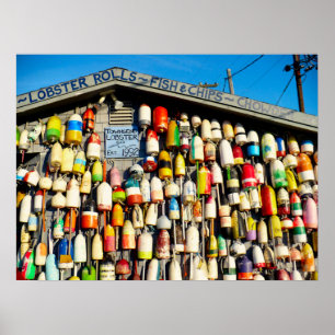 Affiche Vintage Lobster Buoys