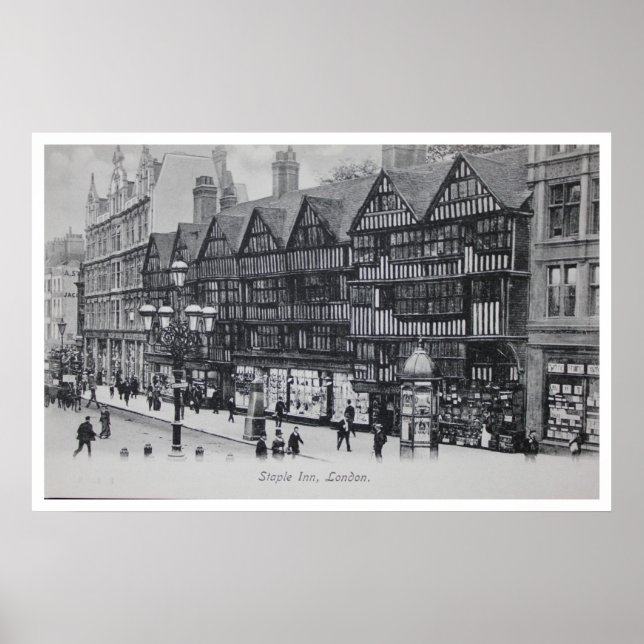 Affiche Vintage London England Staple Inn (Devant)