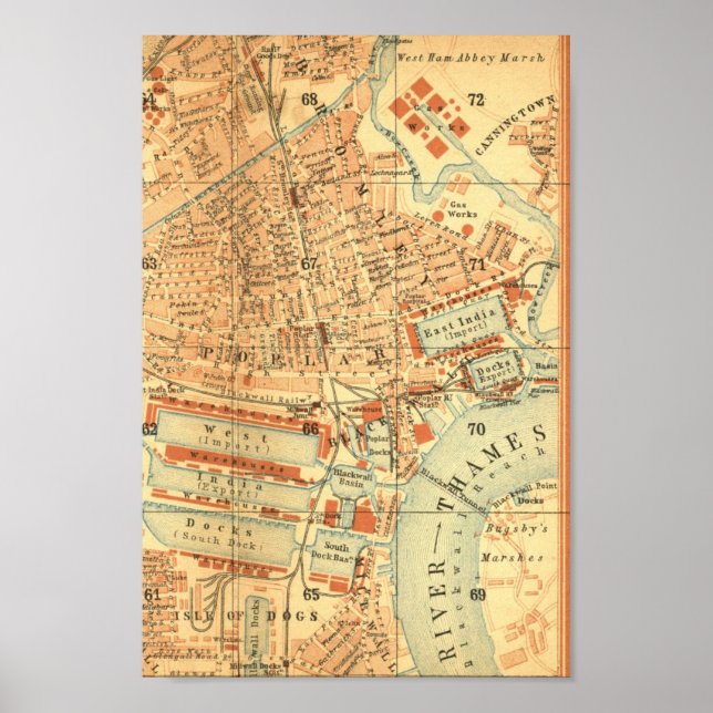 Affiche Vintage London Map   (Devant)