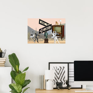 Affiche Vintage Look American Collage