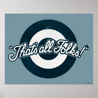 Affiche Vintage LOONEY TUNES™ "C'EST TOUS DES FOLKS !™"
